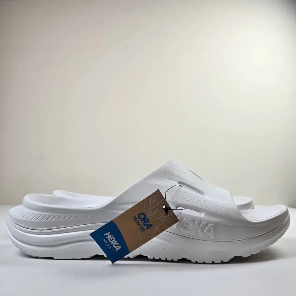 Hoka Ora Recovery Slide 3 Unisex Size M12/W14 White Comfort Sandals